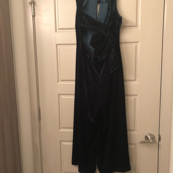 Velvet Green Jumpsuit! - Picture 5 of 7